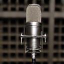 Microfone de gravação de podcast